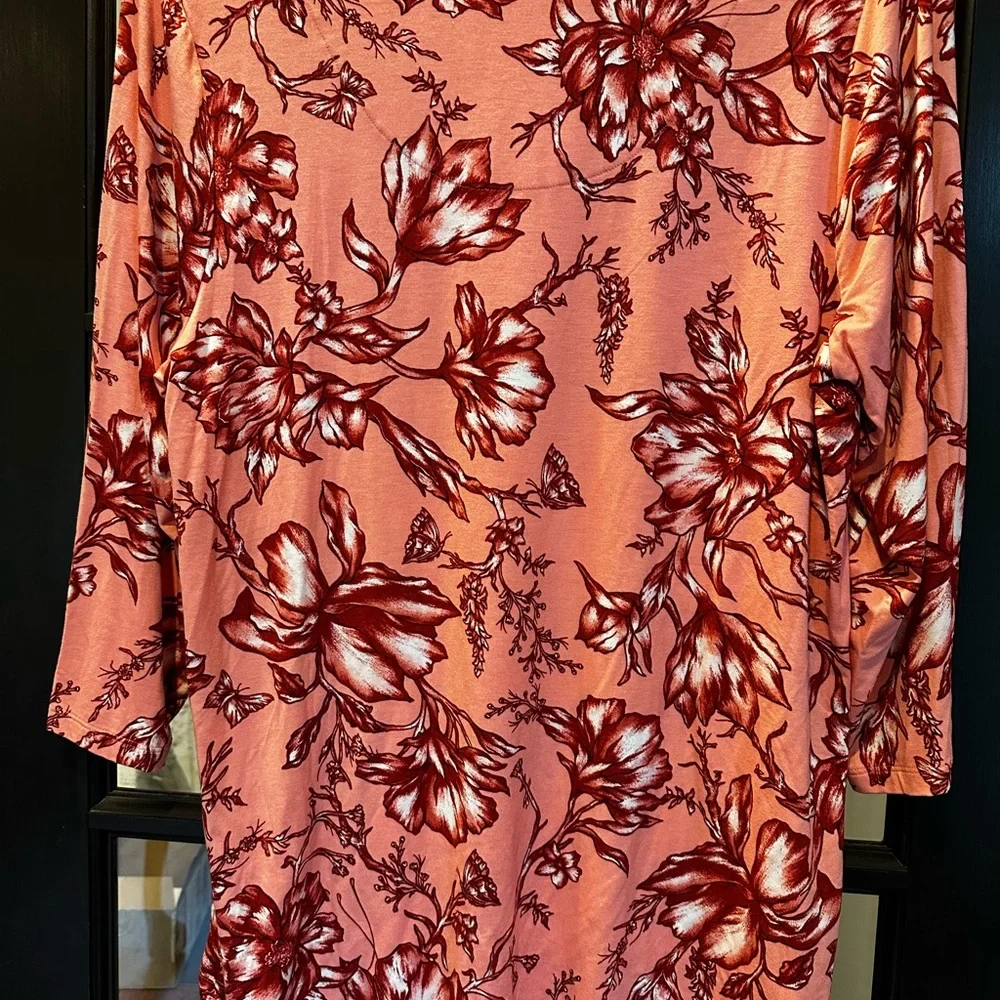 Floral Pink and Red Womens Top JM collection 2x NWT - Picture 6 of 6